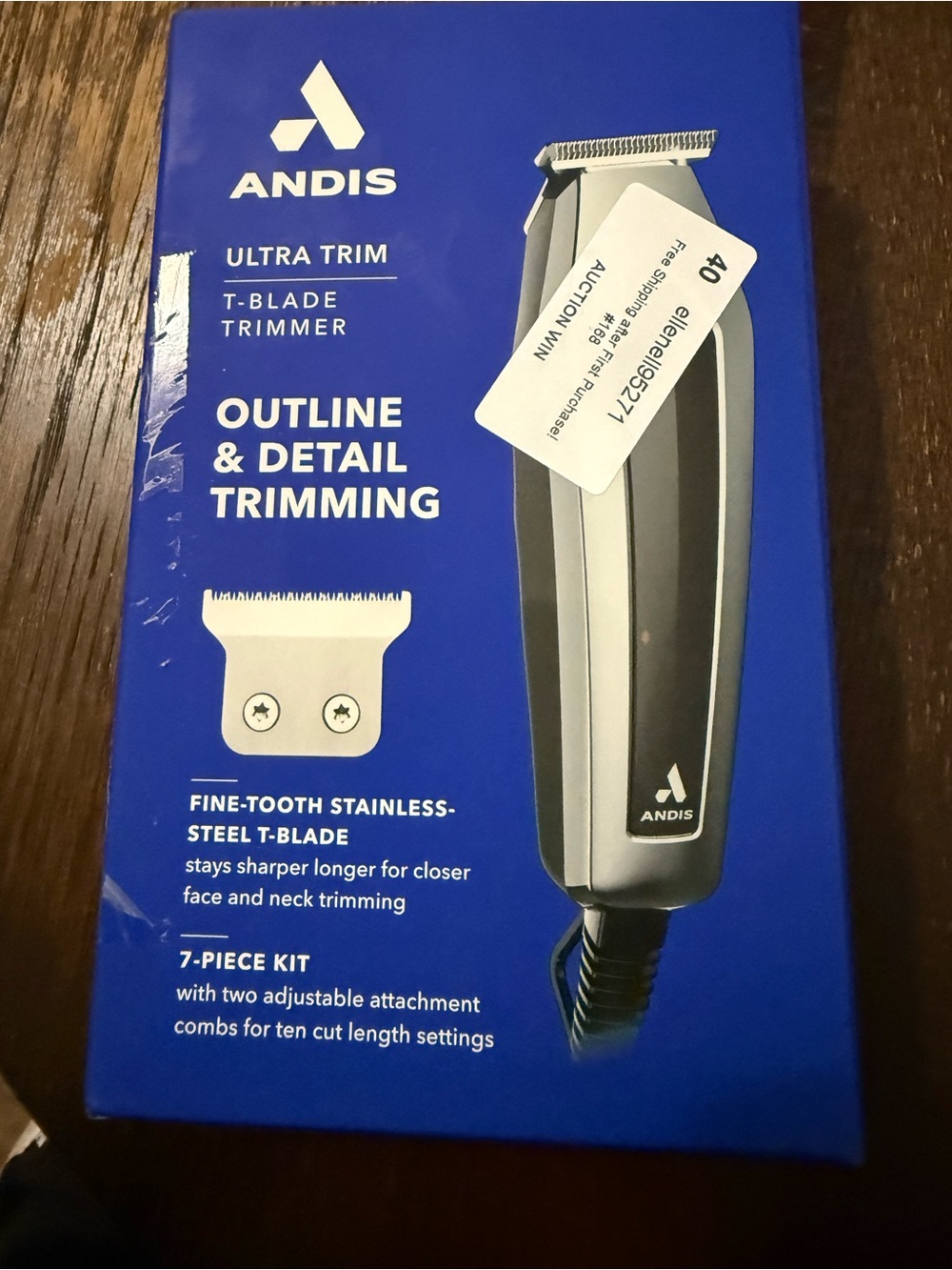 Andis Ultra Trim T-Blade Trimmer - Black and Silver